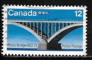 Canada 737: 12c Peace bridge, Niagara River, 1927-1977, used, VF