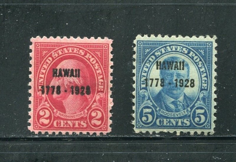 647-648 Hawaii Sesquicentennial Stamps MNH 1928