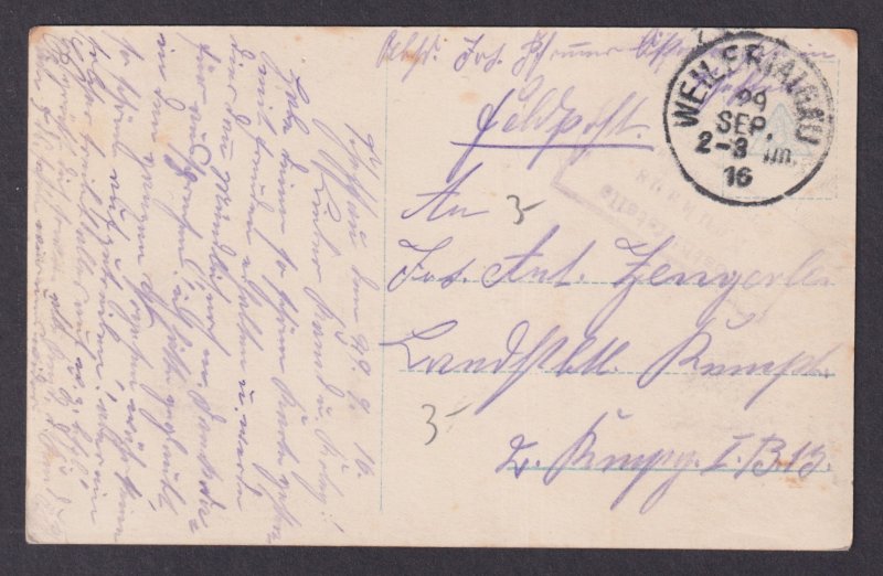 GERMANY 1916 Fieldpost postcard