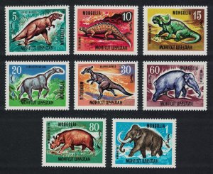 Mongolia Prehistoric Animals 8v 1966 MNH SG#436-443