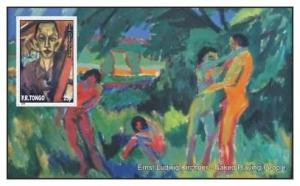 TONGO SHEET IMPERF CINDERELLA ART PAINTINGS KIRCHNER