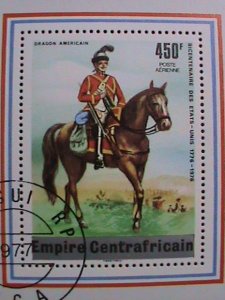 ​CENTRAL AFRICA-1977-PROMOTION-BICENTENARY OF REVOLUTION-CTO FANCY CANCEL S/S