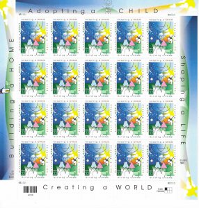 US #3398 $.33-Adopting A Child- Pane of 20 (MNH) CV $13.00