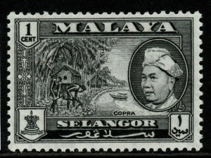 MALAYA SELANGOR SG116 1957 1c BLACK MNH