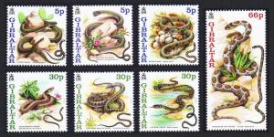 Gibraltar Snakes 7v SG#960-966 SC#865-870 MI#955-961