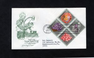 1541a Mineral Heritage, FDC blk/4 Artmaster, addressed