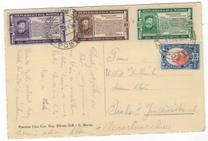 San Marino 1934 Postcard Czechoslovakia Stamps Scott 118+143-145 Garibaldi