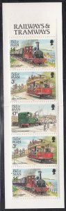 Isle of Man 1989 Booklet SG #SB21 50p Railways Cover Henry B Loch Tram