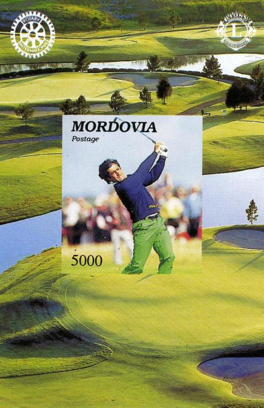 Mordovia 1998 GOLF Lions & Rotary Int. s/s Imperforated Mint (NH)