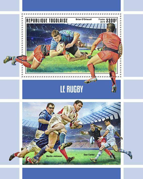 Z08 IMPERF TG190145b TOGO 2019 Rugby MNH ** Postfrisch