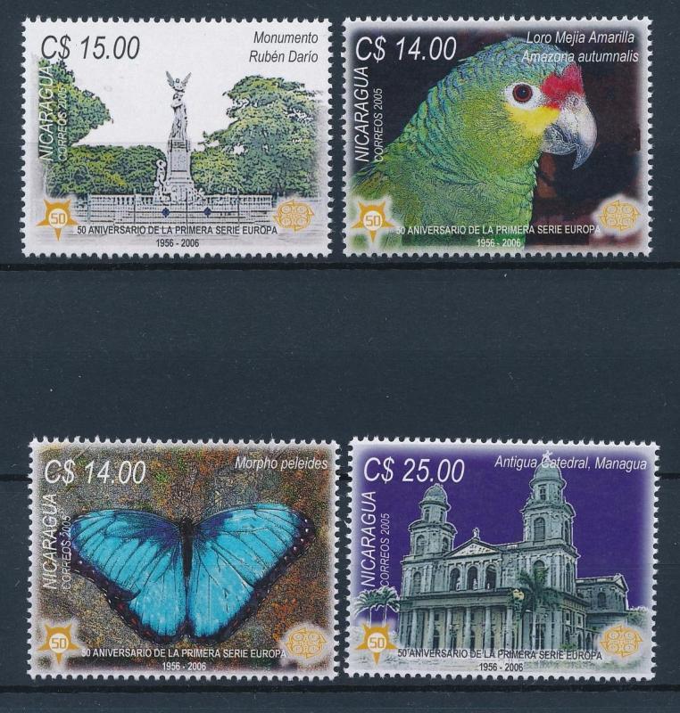 [38013] Nicaragua 2005 Animals 50 Years Europe CEPT Bird Butterfly MNH