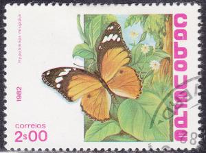 Cape Verde 457 Used 1982 Hypolimnas Misippus, Butterfly