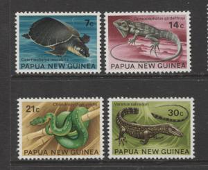 Papua New Guinea - Scott 344-47 -Reptiles-1972 - MNH- Set of 4 Stamps