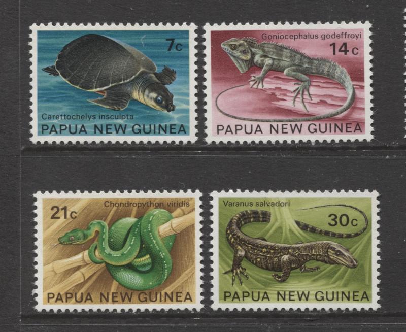 Papua New Guinea - Scott 344-47 -Reptiles-1972 - MNH- Set of 4 Stamps