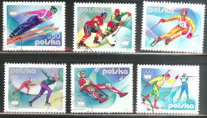 Poland Scott 2137-42 Used  CTO 1976 Winter Olympic set expect similar cancels