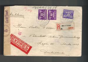 1943 Maastricht Netherlands Hotel Germany Cover Watenstedt Concentration Camp KZ