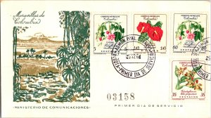 Colombia, Worldwide First Day Cover, Flowers