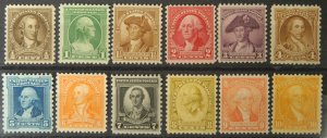 Scott US #704-15 Washington Bicentennial F-VF NH