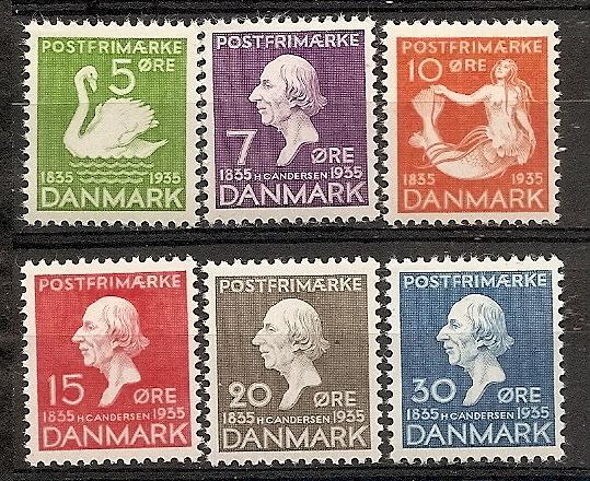 Denmark 246-51 Mint OG 1935 Andersen's Fairy Tales CV $30.50