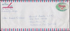 TONGA 1971 cover to NZ - nice single franking 20s self adhesive............B6692