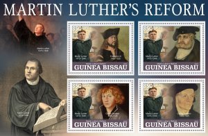 Stamps.Martin Luther 2022 year 1+1 sheets perforated NEW