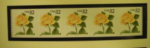 Scott 3054, 32c Yellow Rose, PNC5 #2222, MNH BEAUTY