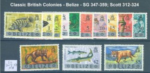 Belize Scott 312-324; SG 347-359 - Unused NH