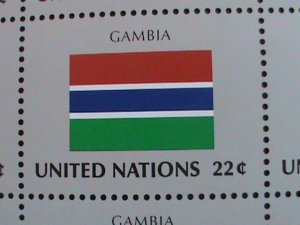 ​UNITED NATION-1986 SC#477-480  U. N. FLAGS SERIES MNH FULL SHEET- VERY FINE