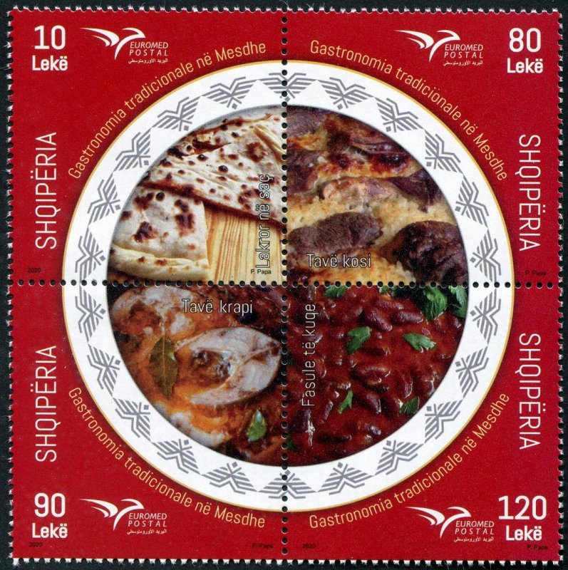 2021 Albania Gastronomy - Euromed Issue B4 (Scott 3044) MNH