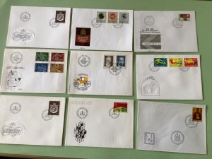 Liechtenstein 1969 postal stamps covers 9 items Ref A1397