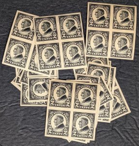 EDW1949SELL : USA 1923 Sc #611. 72 stamps VFMNH Almost all in multiples Cat $648