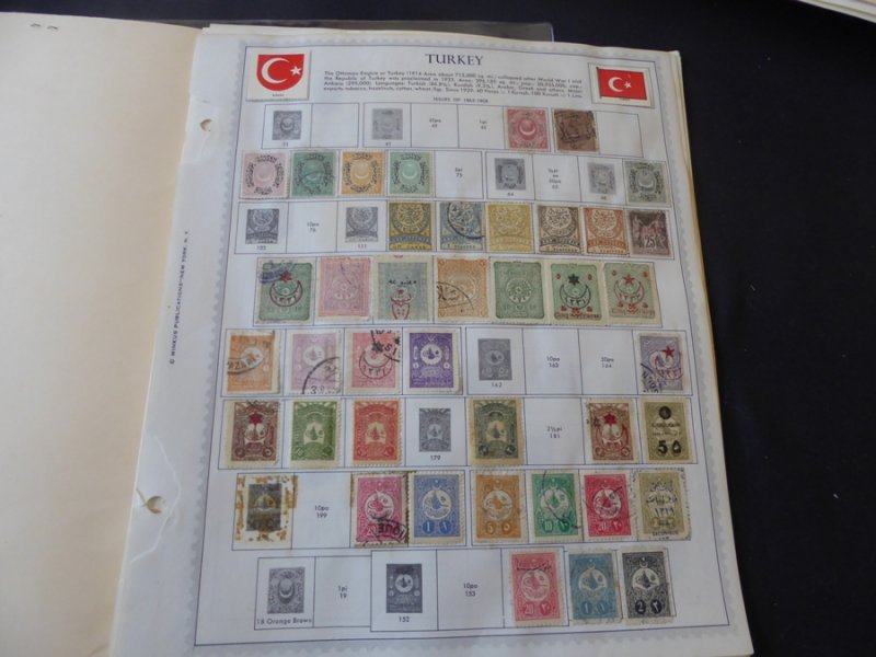 Turkey 1865-1960 Stamp Collection on Album Pages 