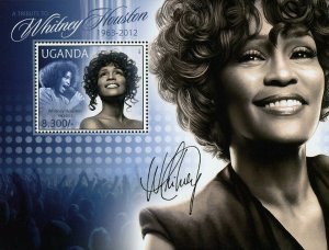 Whitney Houston Stamp American Singer Music Celebrity S/S MNH #2863 / Bl.387