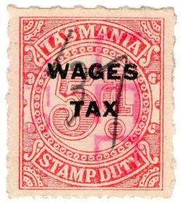 (I.B) Australia - Tasmania Revenue : Wages Tax 5d (1936)