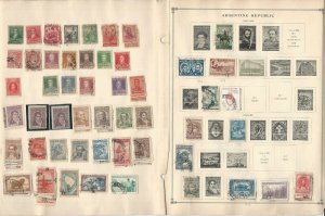 Argentina Stamp Collection on 10 Scott International Pages, JFZ