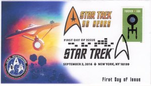AO- 5134-5, 2016, StarTrek,  Add-on Cover, First Day Cover, Pictorial Postmark,