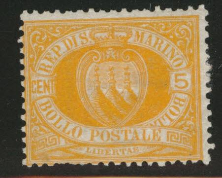 San Marino Scott 4 MH* 1890 stamp CV$190