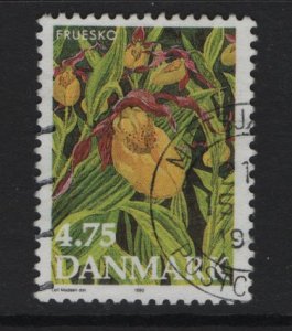 Denmark  #923  used  1990  endangered flowers  4.75k