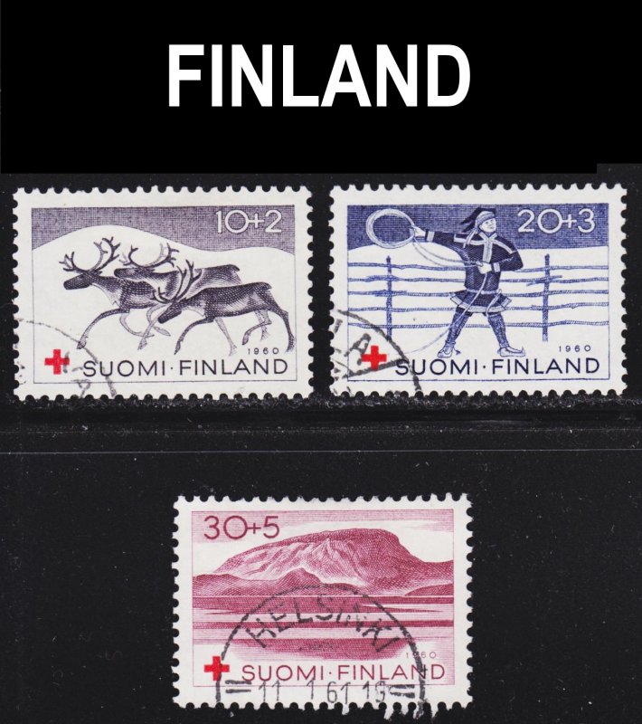 Finland Scott B157-59 complete set F to VF used.