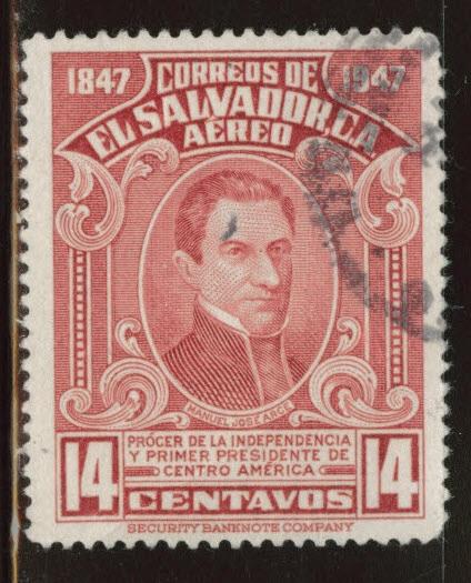 El Salvador Scott C109 used 1948 airmail stamp