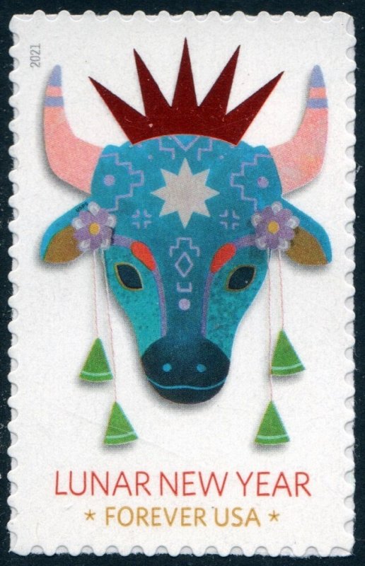 SC#5556 (55¢) Lunar New Year: Year of the Ox Single (2021) SA