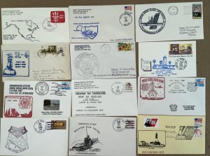 US NAVY BIG COLLECTION 69 DIFF SHIPS CACHETS & CANCELS & PICTORIALS 1952-2002