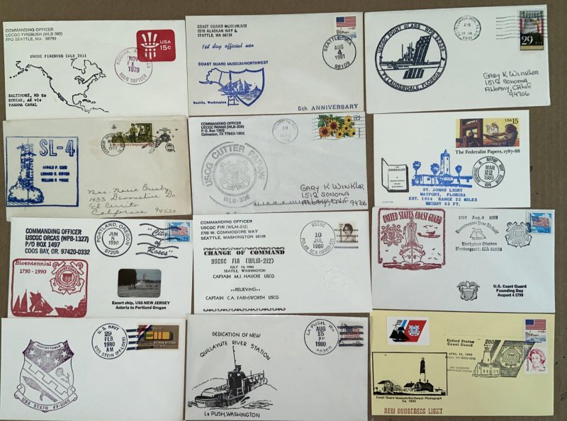 US NAVY BIG COLLECTION 69 DIFF SHIPS CACHETS & CANCELS & PICTORIALS 1952-2002