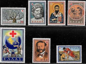 Greece 1959 - Red Cross - MNH set # 657-663