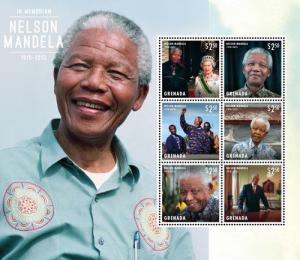 Grenada - President Nelson Mandela Sheet of 6 stamps