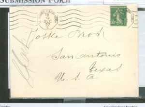 France  Le Havre to New York Sea Mail repeater cancel