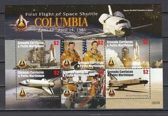 Grenada, Gr., New issue. Columbia Space Shuttle sheet of 6.