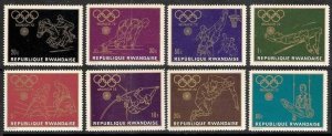 1971 Rwanda 455-462 1972 Olympic Games in Munchen