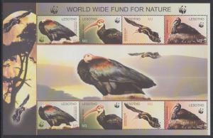 XG-BA353 LESOTHO - Wwf, 2004 Birds, Bald Ibis, 2 Sets MNH Sheet