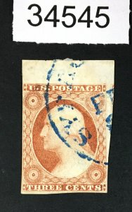 US STAMPS # 10A ORANGE BROWN USED LOT #34545